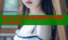糖心vlog平台高清视频创作与深度社交互动体验