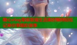 糖心vlog带你发现生活美好瞬间轻松记录分享精彩故事