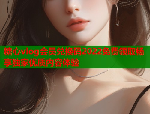 糖心vlog会员兑换码2022免费领取畅享独家优质内容体验