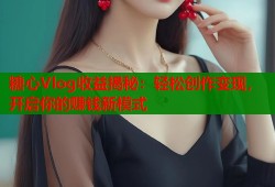糖心Vlog收益揭秘：轻松创作变现，开启你的赚钱新模式