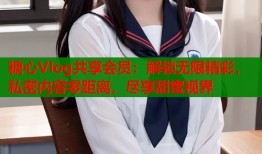糖心Vlog共享会员：解锁无限精彩，私密内容零距离，尽享甜蜜视界